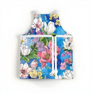 Michel Design Works Chef's Cotton Apron‎ Magnolia Floral Pattern NWT